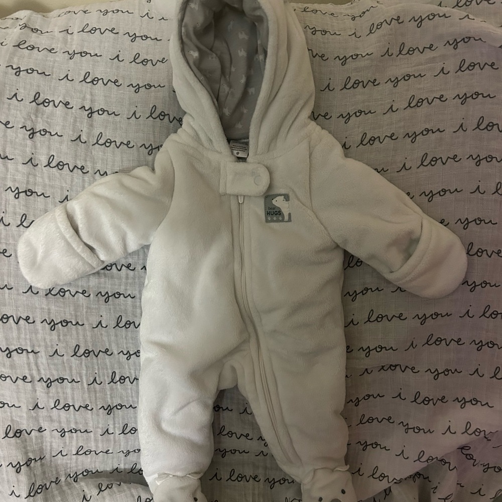 Cozy White Baby One Piece